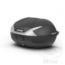 Topcase schwarz 47L Shad SH47 mit Trägerplatte