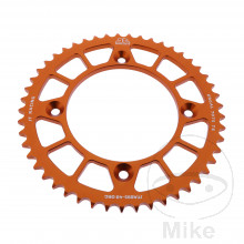 Alu-Kettenrad 49Z Teilung 428 orange JT Innendurchmesser 110 Lochkreis 132