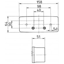 Leuchte 3 Kammer Anhänger links BBS(K)516 Jokon