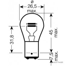 Lampe 6V21/5W JMP BAY15D Inhalt 1 Stück