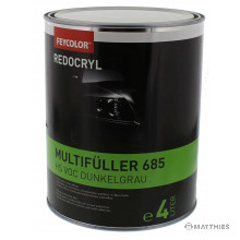 GRUNDIERF 2K Acryl 4 Liter DUNKELGRA Redocryl HS 685