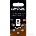 Gerätebatterie V312 Rayovac 6er Blister Hearing Aid