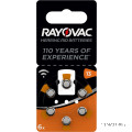 Gerätebatterie V13 Rayovac 6er Blister Hearing Aid